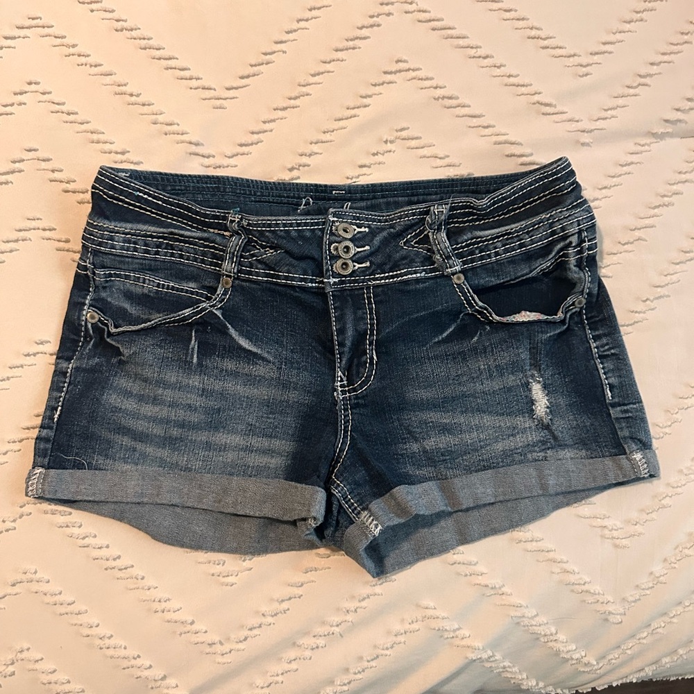 Distressed Jean shorts